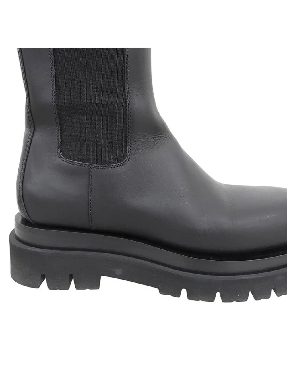 Bottega Veneta Lug Side Gore Boots Chelsea Shoes Black